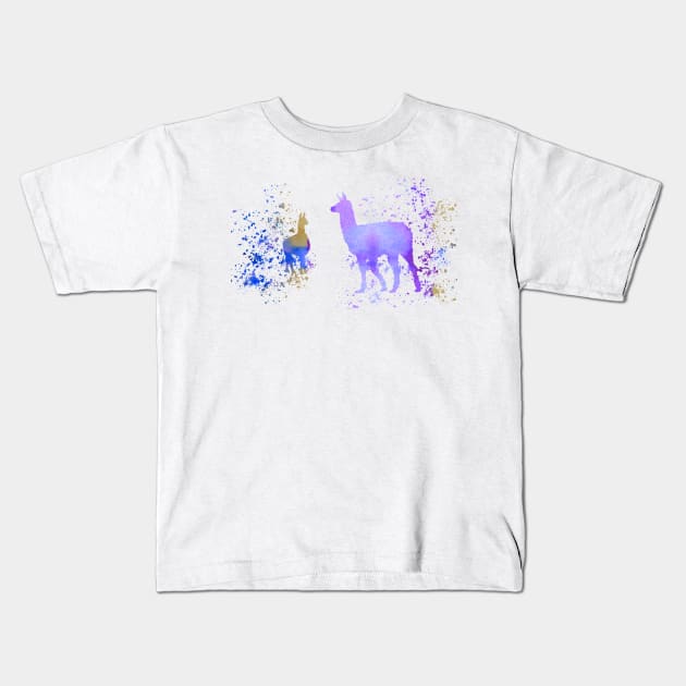 Llamas Kids T-Shirt by BittenByErmines